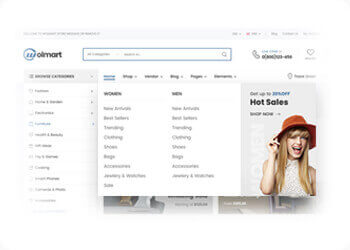 Built-in Mega Menu - One of MegaMall main features